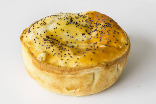 Individual bacon & egg pies